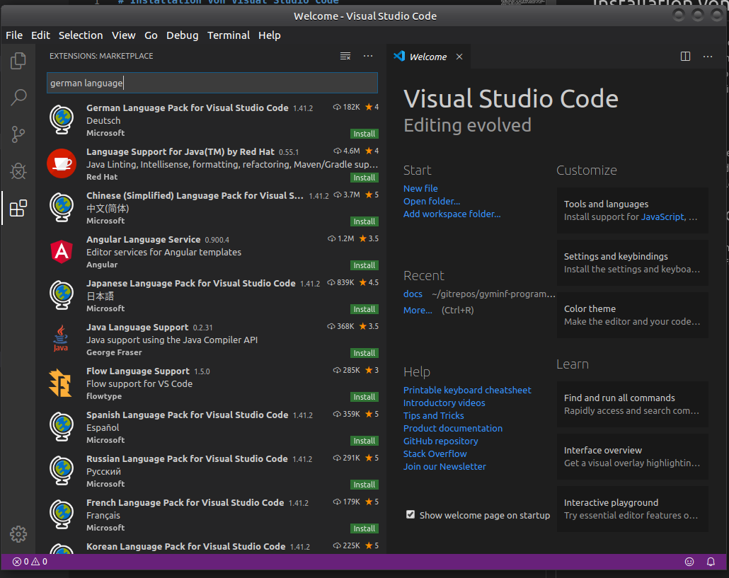 visual studio code java pack installer